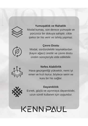Kenn Paul Erkek Siyah Premium Modal Boxer Yumuşak Kumaş Modern Boxer Siyah