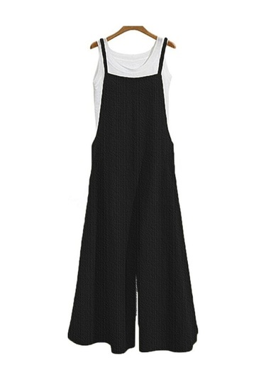 Barbora Günlük Askılı Bol Kesim Yazlık Kadın Tulum Tr5104siyaha1 001