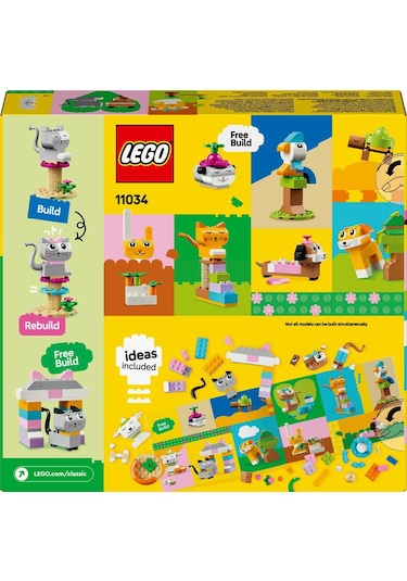 LEGO® Classic Yaratıcı Evcil Hayvanlar 11034 5+ Yaratıcı Oyuncak Yapım Seti - 450 Parça