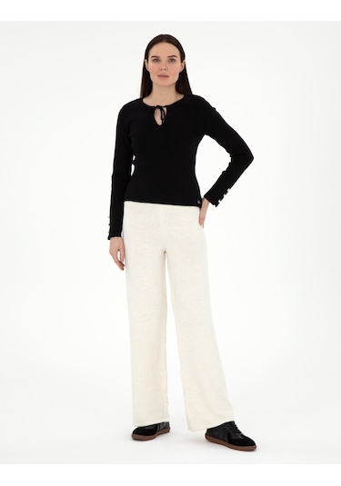 Pierre Cardin Kadın Ekru Pantolon Triko 50296235-vr019 Ekru