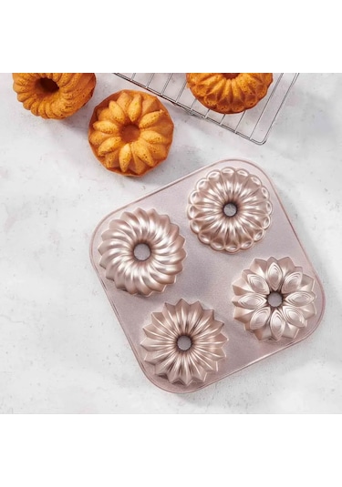 Korkmaz Pasty 4lü Muffin Kalıbı A5617-4 Bej