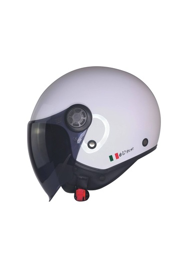 Motoanl Free-M Güneş Vizörlü Ece 22.06 Yarım Açık Motor Kaskı Beyaz - Kırmızı - Yeşil