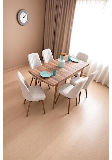 6 Kişilik Açılır Masa Sandalye Takımı Mutfak Masası Takımı Salon Masası Yemek Masası Masa Takımı Krem 6 Kişilik Açılır Masa Sandalye Takımı Mutfak Masası Takımı Salon Masası Yemek Masası Masa Takımı Krem