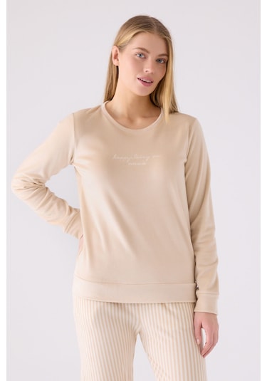 Pierre Cardin Kadın Krem Pijama Takımı Pc8916-s-v2 Krem