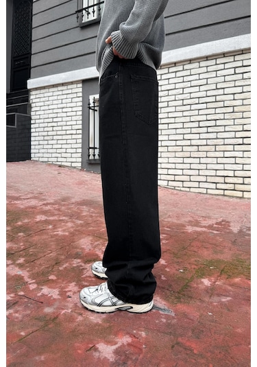 Flaw Basic Baggy Jean Siyah-28419 Siyah