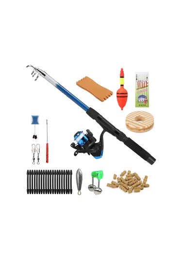 Leezsing Balıkçılık Tam Seti: 1.8m Kamış, 5.2:1 Oranlı Makara Ve Aksesuarlar Başlangıçcılar İçin