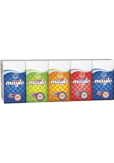 Maylo Kağıt Cep Mendil 10'lu 24 Paket