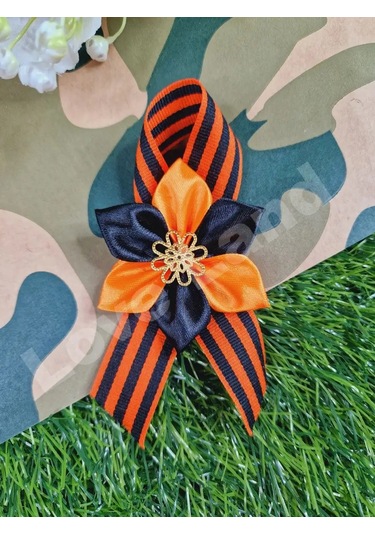 Love Land 9 Mayıs Rozet Şerit Broş 1 Adet 150559077 Turuncu