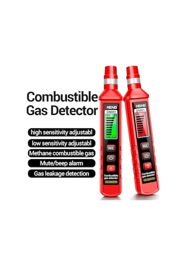 Pazly Yanıcı Test Ses Ölçer Lcd Kaçak Gn801 Gaz Gaz Gaz Dedektörü Çevre Aracı Aneng Analizörü Alarmı 300-10000ppm Yo