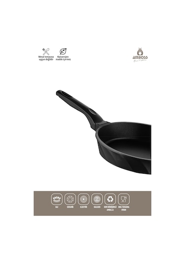 Kuvars 2 Parça Döküm Titanyum Kaplama Tava Sahan Seti