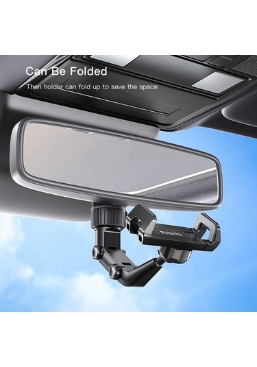 Voguecode Yesıdo C192 Klipsli Dönen Araba Dikiz Aynası Montaj Ayarlanabilir Braket 4-6.7 Inç Telefon Tutucu Siyah Yok Havalandırma 0vgnea