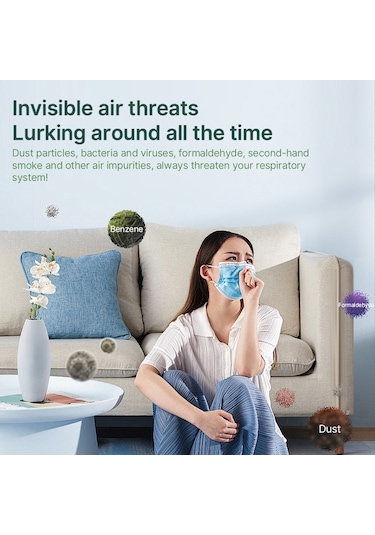 Dijital Dokunmatik Ekran Zamanlama Fonksiyonlu 2'si 1 Arada Hava Temizleyici Ve Aromaterapi