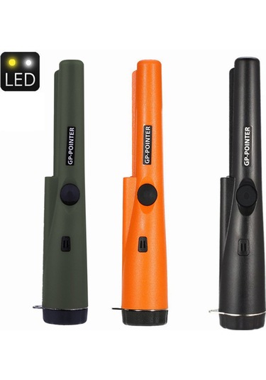 Maiyame Taşınabilir Yüksek Hassasiyetli Metal Dedektörü, Titreşim Ve Sesli Alarm, Led Işıklı, Pil Hariç, Turuncu Portakal