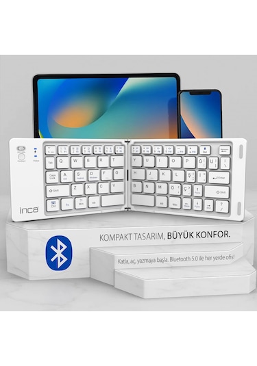 Ibk-580bt Katlanabilir Bluetooth Klavye Sessiz 67 Tuş Mini Taşınabilir Apple Uyumlu iOS /android/windows