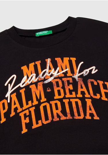 Benetton Erkek Çocuk Siyah Bnt-b Tshırt Siyah