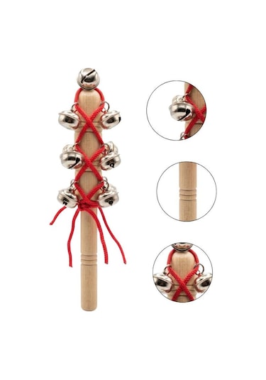 Temel Ahşap Zilli Ritim Çubuğu 19.5 Cm