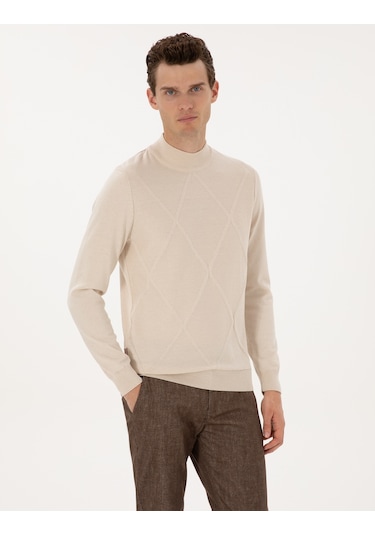 Pierre Cardin Erkek Krem Kazak /triko 50317520-vr071 Krem