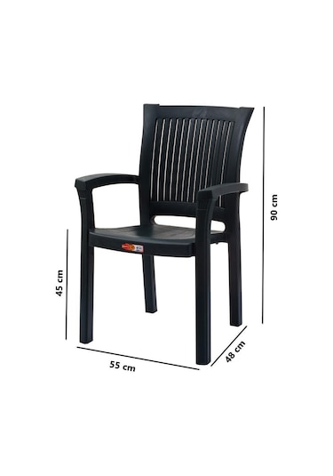 Omnipazar Sy-2515 Elite Plastik Bahçe Koltuk Sandalye 4'lü Set Yeşil