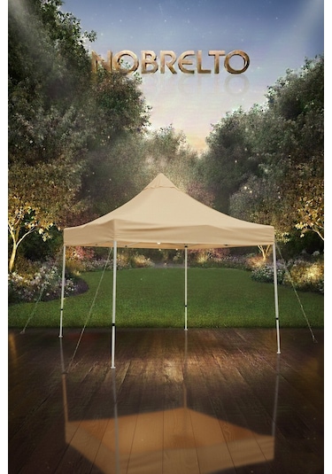 Nobrelto 3x3 Metre Ekstra Güçlendirilmiş Profil Çardak - 1.2mm Et Bej