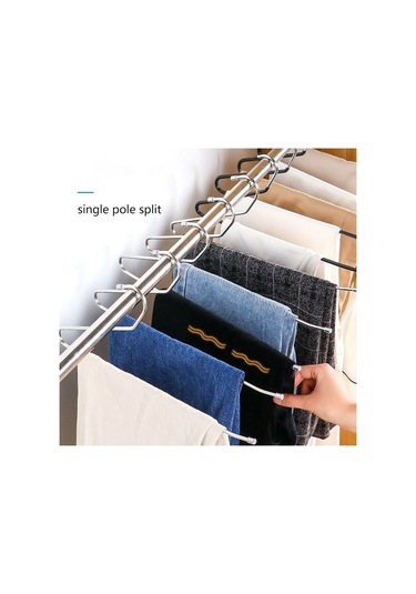 Cbtx 10 Adet 29 Cm Z Şekilli Pantolon Askısı Kaz Elbise Kaymaz Depolama Rafları Ters-siyah Siyah