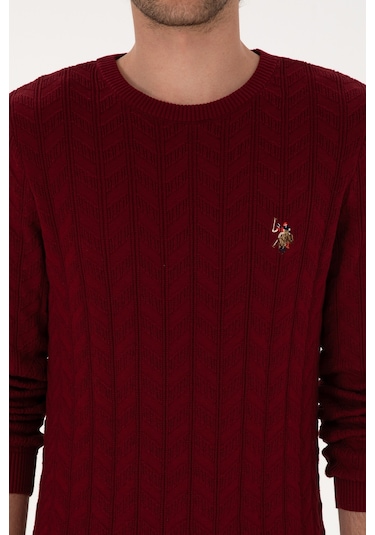 U.s. Polo Assn. Erkek Bordo Kazak /triko 50307836-vr014 Bordo