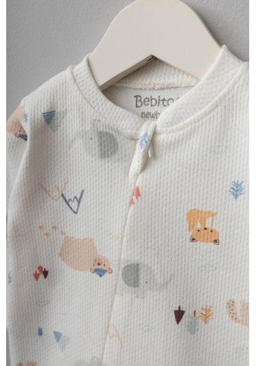 Bebitof %100 Pamuk Sevimli Hayvanlar 10 Parça Hastane Çıkışı Seti Bbtf.ekr.10082 Ekru