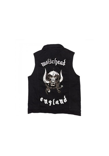 Motorhead Siyah Kot Yelek Siyah