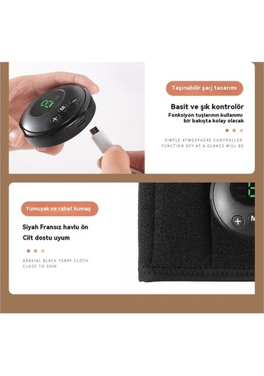 Maoyaya Masaj Değişiklikleri Nabzı Mikro Akım Karın Masaj Aleti Siyah Siyah