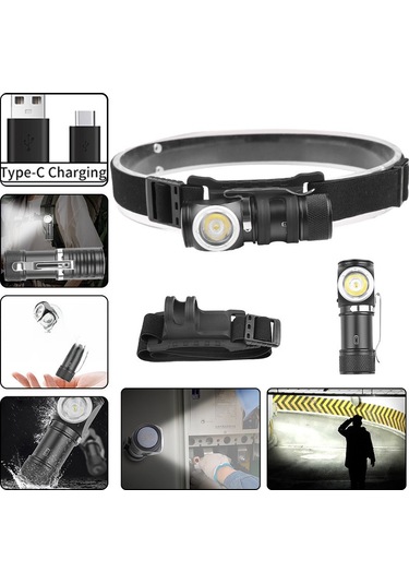 Teltree P8 Led El Feneri, Type-c Şarjlı, 500-600 Lumens, 100-200m Menzil, Mıknatıs Ve Kalem Klasörü, Hafif Ve Kompakt, Ipx4 Su Geçirmez