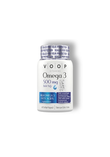 Voop Omega 3 Balık Yağı 500 MG 60 Kapsül