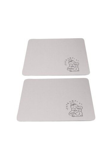 Dofolink Diatomite Kahve Matı, Mutfak Anti Kayma Su Emici, Makine Ve Tabak Kurutma, 30x40cm 3.5mm, 2 Adet Fırın Kedi Desenli Diğer