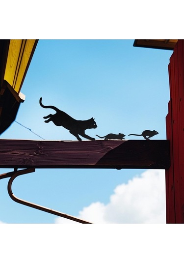 Pazly Yılbaşı Siyah Kedi Figürlü Homyl Ev & Bahçe Dekoru, 3 Adet