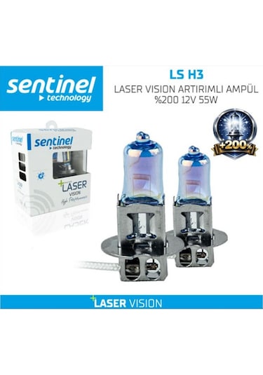 Sentinel Laser Vısıon Artırımlı Ampül H1 %20012v 55w 1 Takım 2 Adet