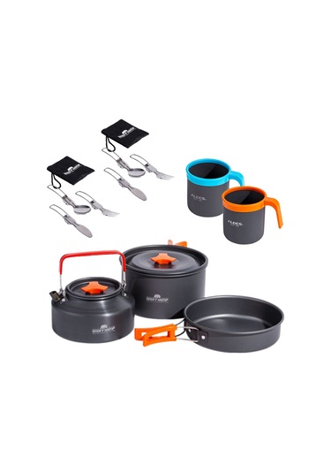 Doğada Lezzet: Kamp Mutfak Ve Çay Seti TTC-2CBK-2BRDK Açık Gri
