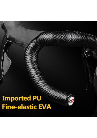 Hombey Siyah Yol Bisikleti El Tutamak Bandı, Pu+eva Malzeme, Kaymazsız Ve Nefesli, 2 Adet, Bisiklet Spor Aksesuarı Siyah