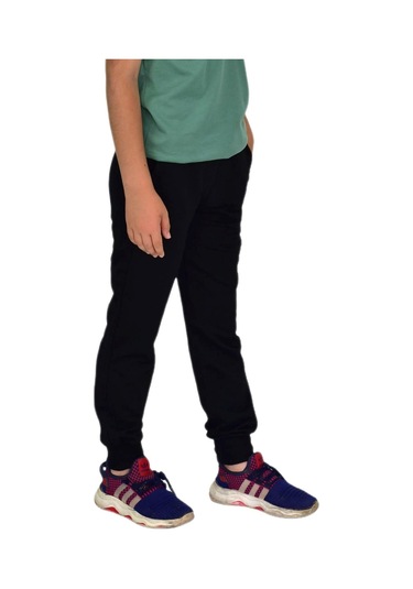 Çocuk Eşofman Altı Paça Manşetli Kız Erkek Bgl-st04726 Siyah