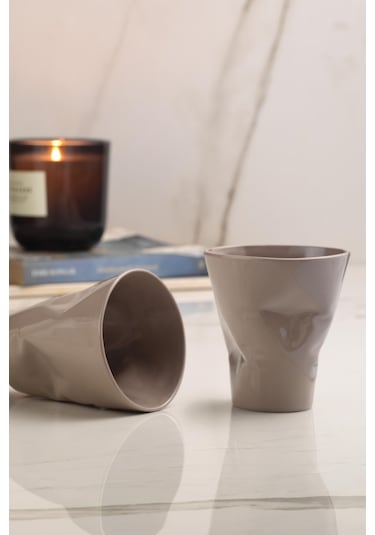 Kütahya Porselen Crash 2 Parça Mug Seti Gri