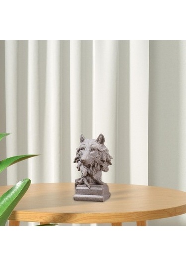 Lijinxu Hayvan Heykel Yenilik Kitaplık Oturma Odası Dolabı Kurt