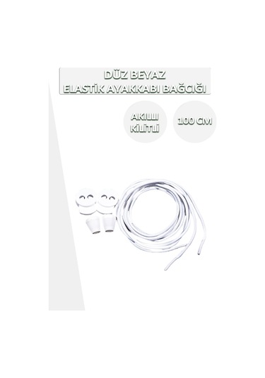 Lucky Akıllı Kilitli Elastik Düz Ayakkabı Bağcık 100 Cm 001