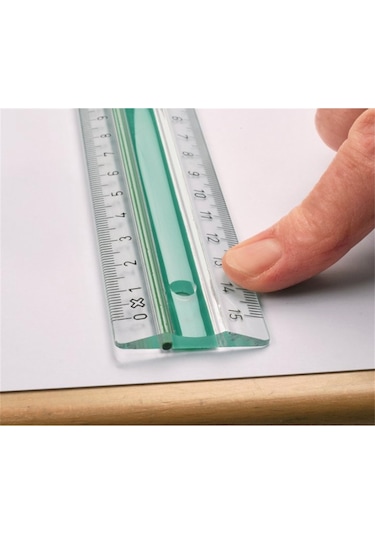 50 Cm Super Series Anti-slide Kaydırmaz Cetvel Şeffaf/yeşil