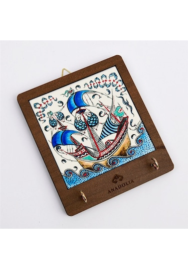 Anadoliamağazacılık Çini Serisi Kalyon 2 Seramik Dekoratif Askılık Diğer