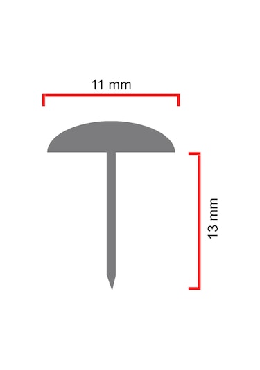 100 Adet 11 mm Sarı Kabara Raptiye Hobi Çivisi Koltuk Çanta Tasarım Aksesuar Süsü