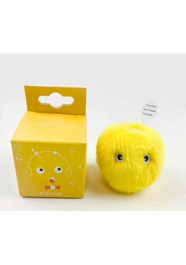Sensörlü Peluş Kedi Oyuncağı 3 Farkı Ses Çıkaran Dokunmaya Duyarlı Eğlenceli Kedi Oyun Topu Sarı