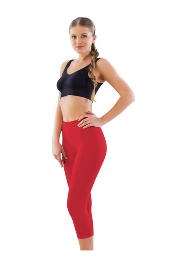 Kırmızı Mı Emay 7600 Likralı Kapri Tayt Çok Renkli