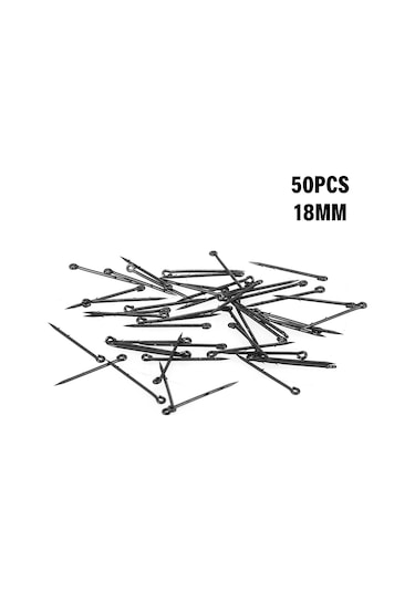 Vkemall Yüksek Karbon Çelikli 18mm İğne Seti 50 Adet - İğne İçi Balık Yemi Tutucu, Barbeli, Balık Tutucu Aksesuarı