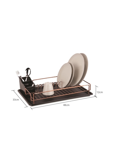 Teknotel Tek Katlı Tabaklık Bulaşıklık Bakır Kb006