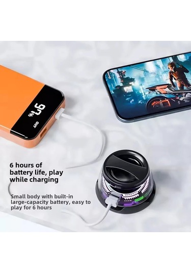 Mini Bluetooth Hoparlör Rgb Aydınlatma Manyetik Hoparlör Bt5.3