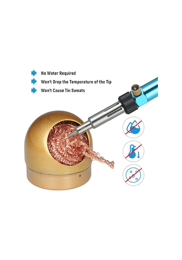 Monyee Altın Sac Özel Ütü Ucu Temizleyici: Savaşçı Oxit Ve Fazla Lehim Giderici, Dayanıklı Paslanmaz Çelik Kutu