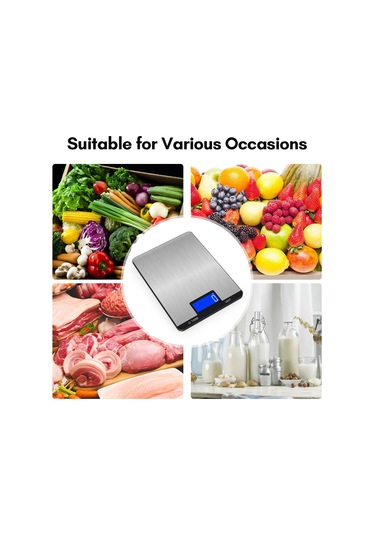 Youmex Dijital Mutfak Terazi 5kg, 7 Ölçü Birimi, Lcd Ekran, Dokunmatik Tuş, Usb Şarjlı, Paslanmaz Çelik Yüzey, Tare Fonksiyonu Siyah