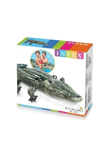 Gerçekçi Timsah Binici 170x86 Cm İntex - 57551 Lisinya Alithestereo Çok Renkli